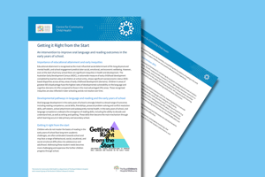 Getting it Right from the Start Project Summary
